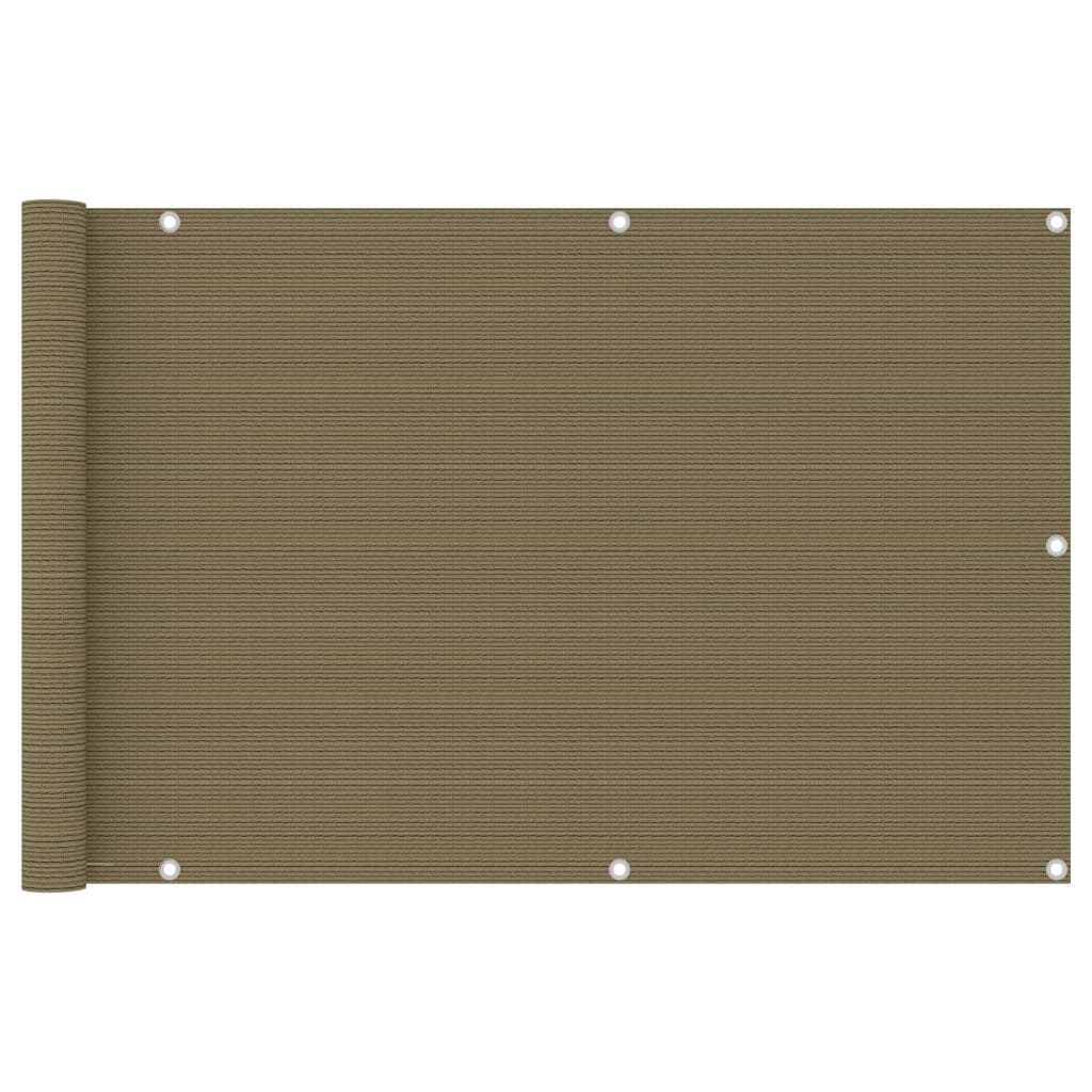 Balkonski zastor smeđe-sivi 90 x 500 cm HDPE