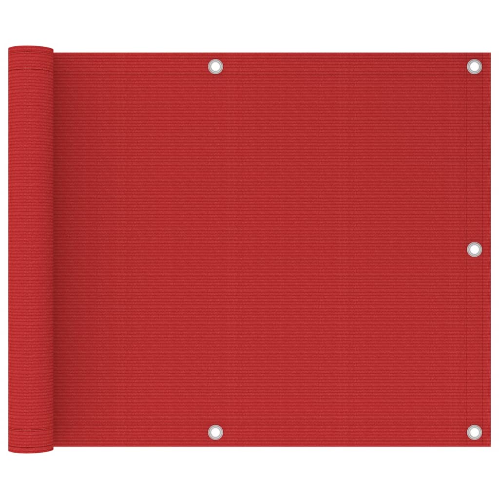 Balkonski zastor crveni 75 x 300 cm HDPE