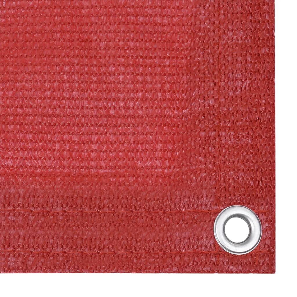 Balkonski zastor crveni 120 x 500 cm HDPE