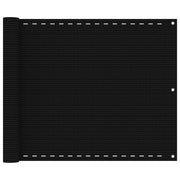 Balkonski zastor crni 75 x 300 cm HDPE