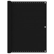 Balkonski zastor crni 120 x 500 cm HDPE