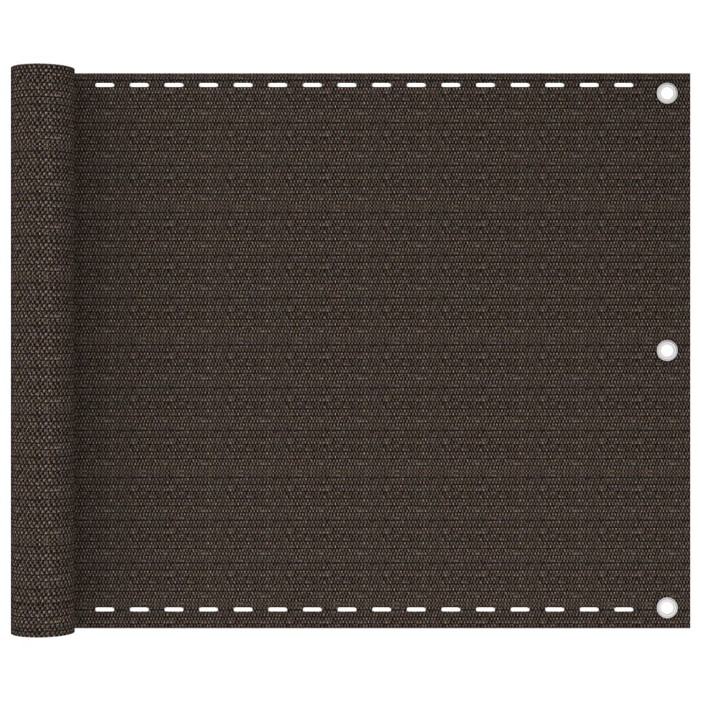 Balkonski zastor smeđi 75 x 300 cm HDPE