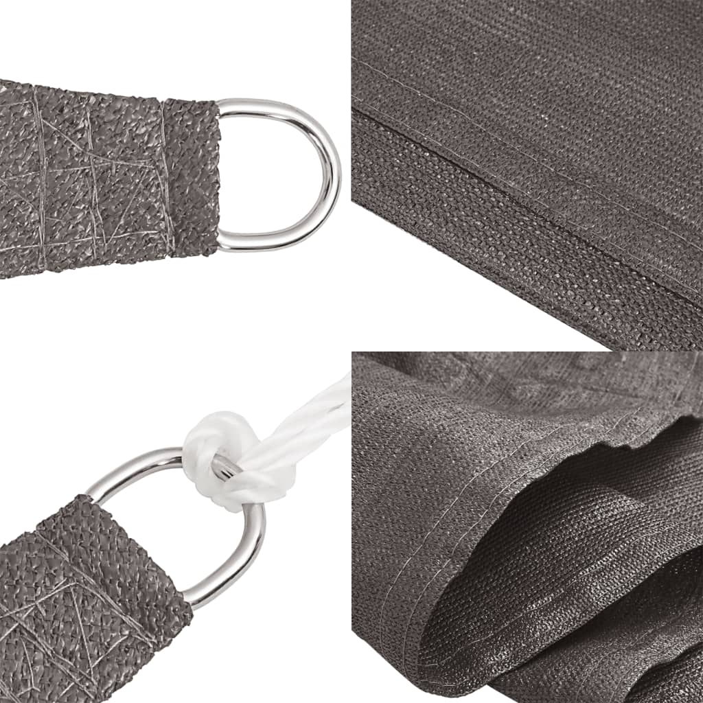 Jedro za zaštitu od sunca 160 g/m² antracit 3 x 4 m HDPE