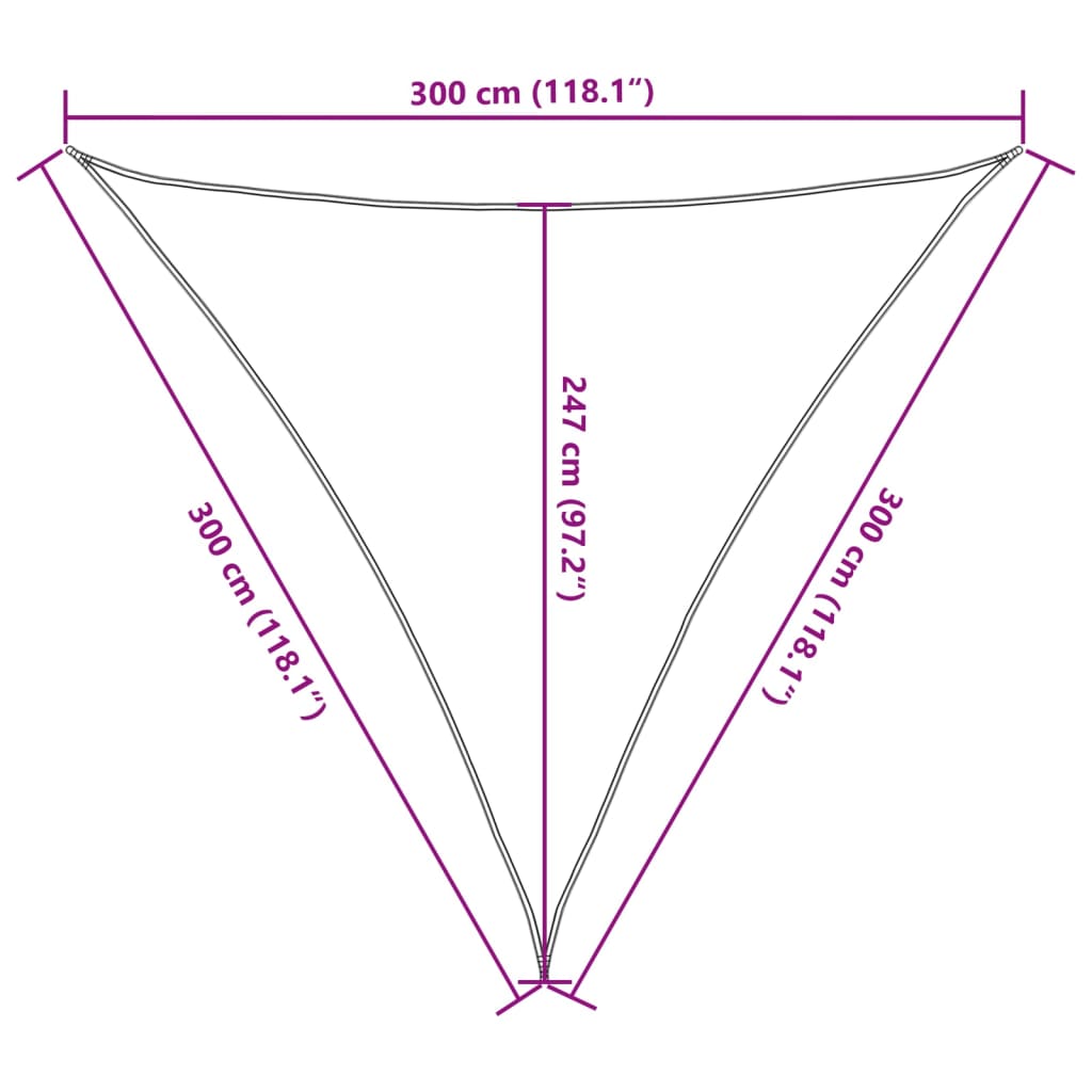 Jedro za zaštitu od sunca 160 g/m² antracit 3 x 3 x 3 m HDPE