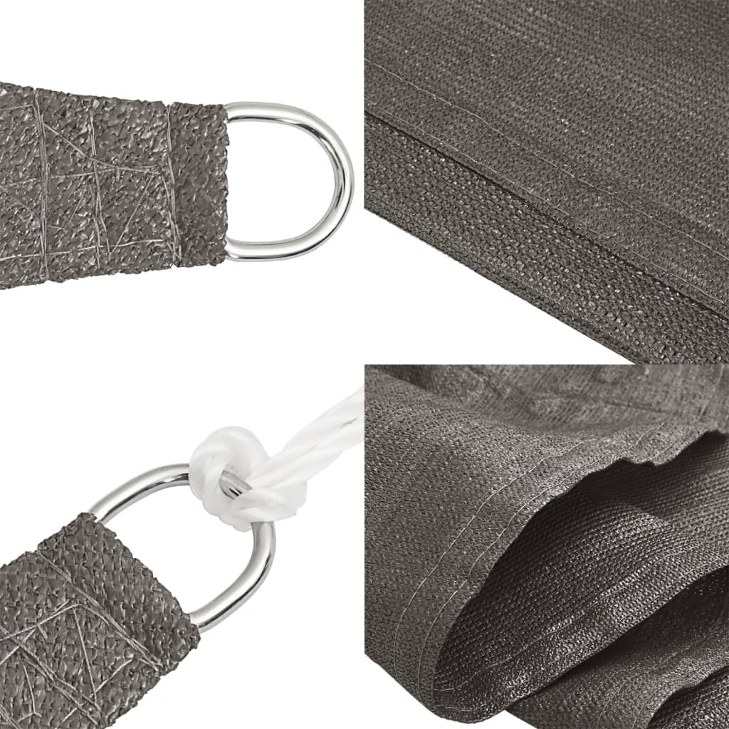 Jedro za zaštitu od sunca 160 g/m² antracit 3 x 3 x 4,2 m HDPE