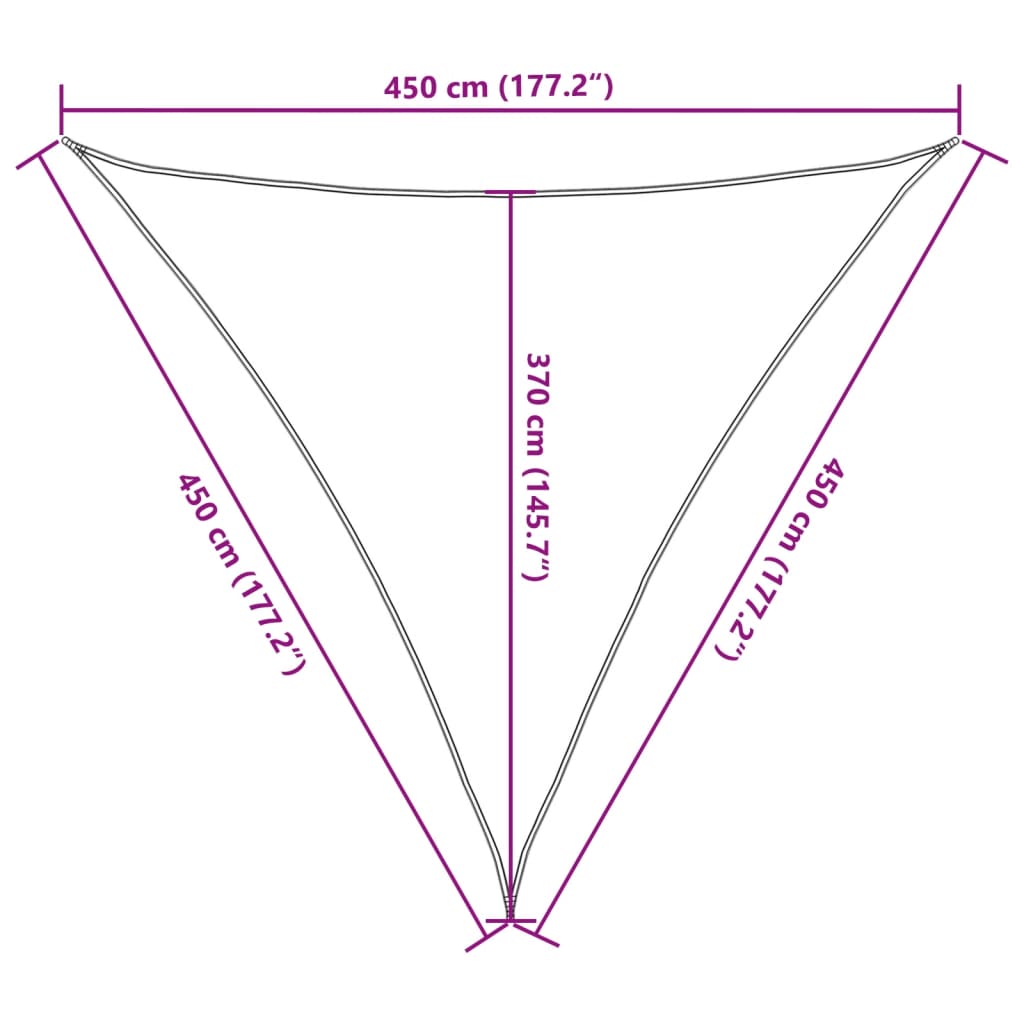 Jedro za zaštitu od sunca 160 g/m² antracit 4,5x4,5x4,5 m HDPE
