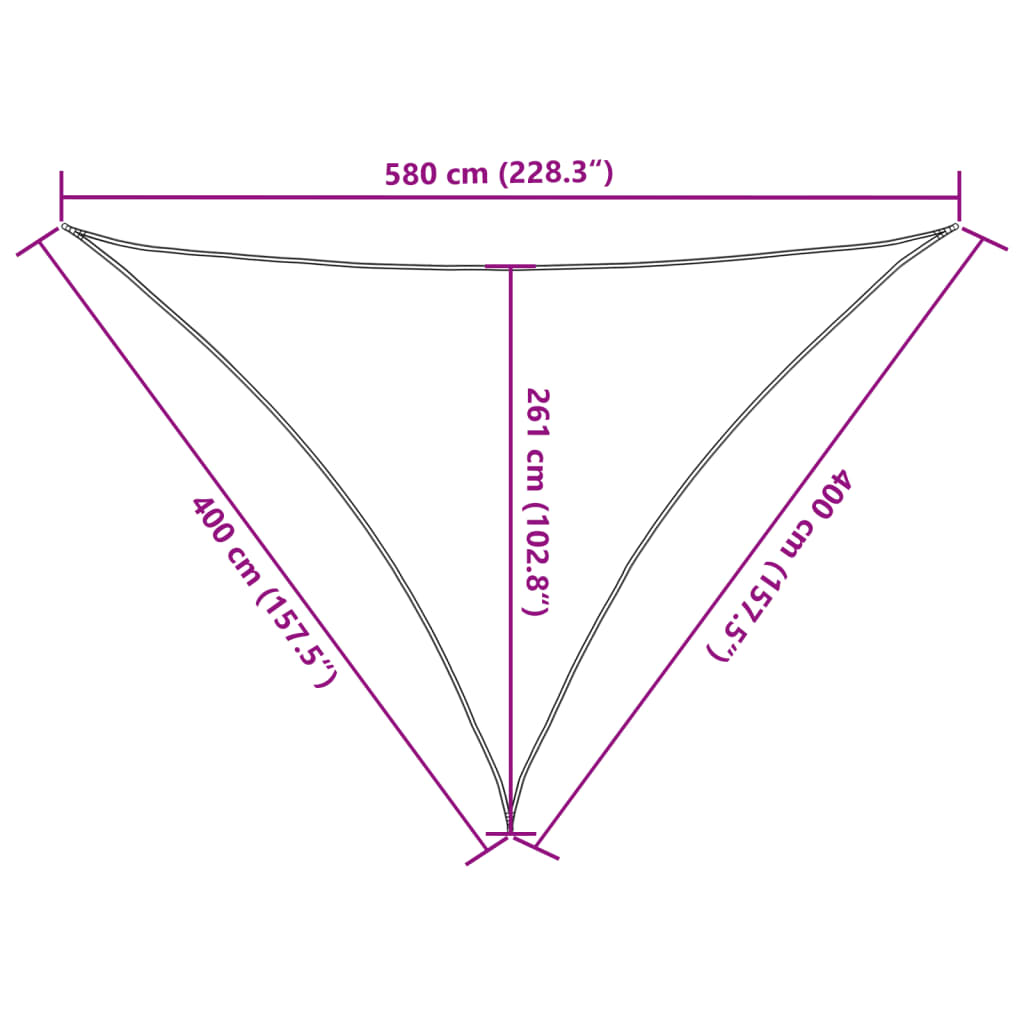 Jedro za zaštitu od sunca 160 g/m² bež 4 x 4 x 5,8 m HDPE