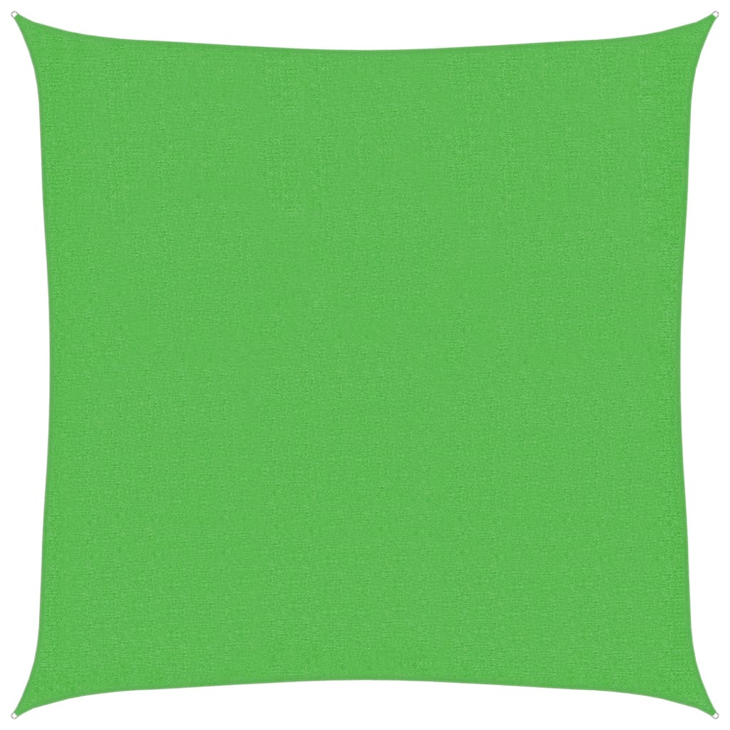 Jedro za zaštitu od sunca 160 g/m² svjetlozeleno 3,6x3,6 m HDPE