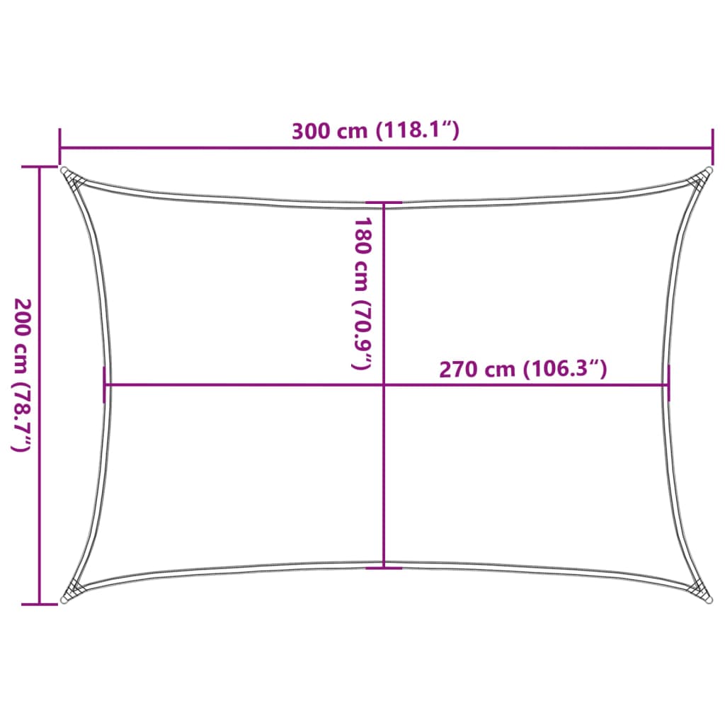 Jedro za zaštitu od sunca 160 g/m² terakota 2 x 3 m HDPE