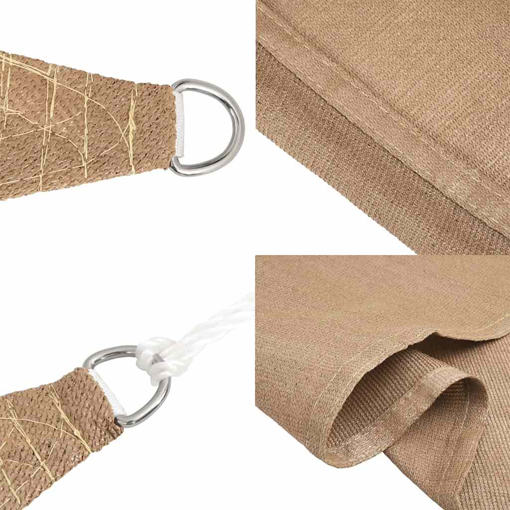 Jedro za zaštitu od sunca 160 g/m² smeđe-sivo 2 x 2 m HDPE