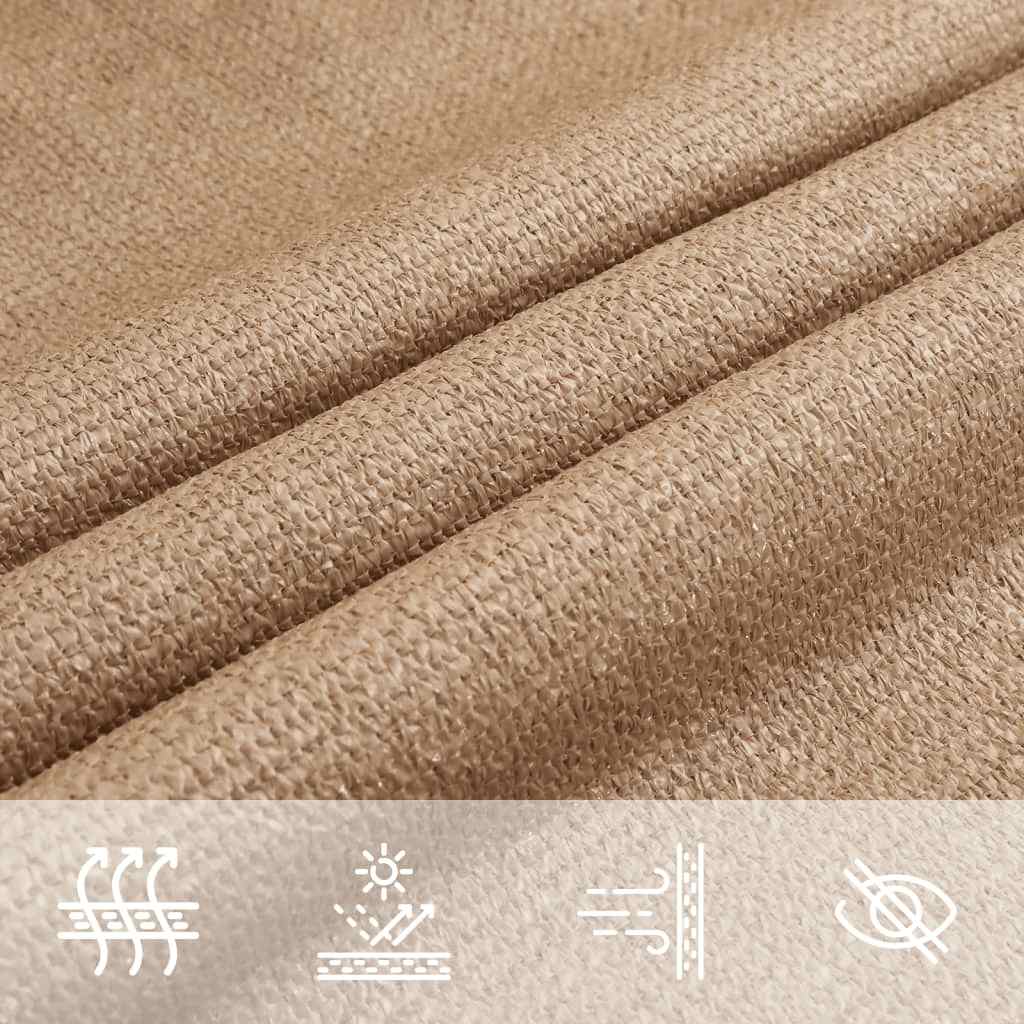 Jedro za zaštitu od sunca 160 g/m² smeđe-sivo 2 x 2 m HDPE