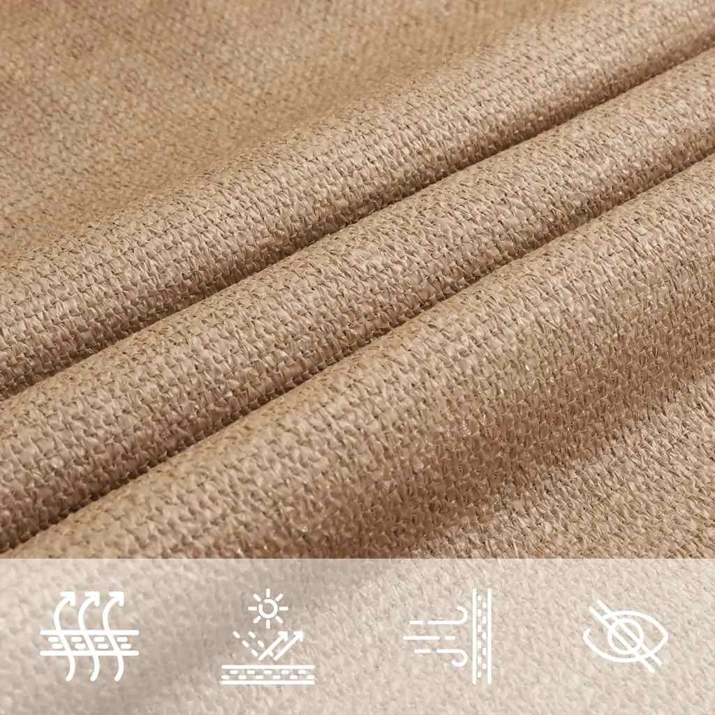 Jedro za zaštitu od sunca 160 g/m² smeđe-sivo 2,5 x 2,5 m HDPE