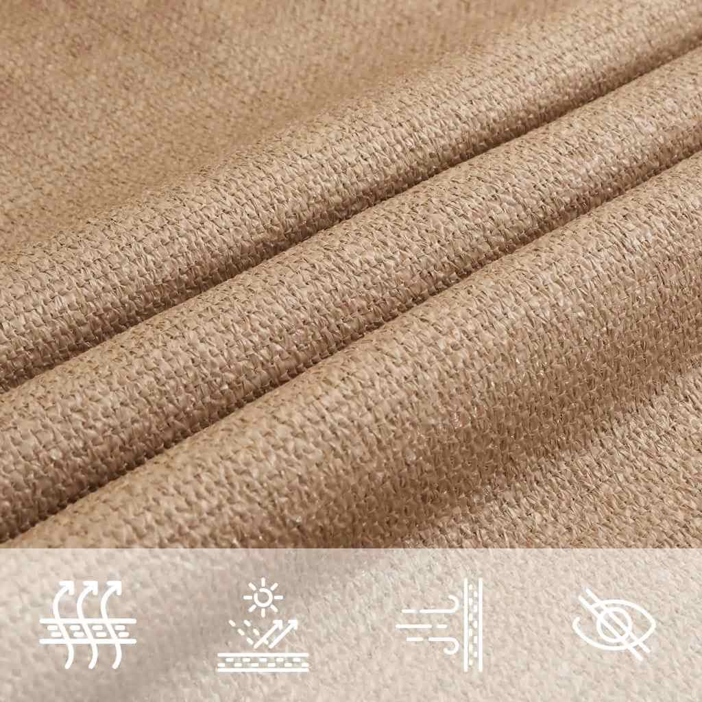 Jedro za zaštitu od sunca 160 g/m² smeđesiva 6x8 m HDPE