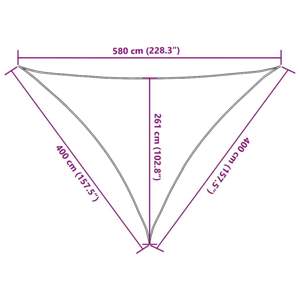 Jedro za zaštitu od sunca 160 g/m² sivosmeđe 4 x 4 x 5,8 m HDPE