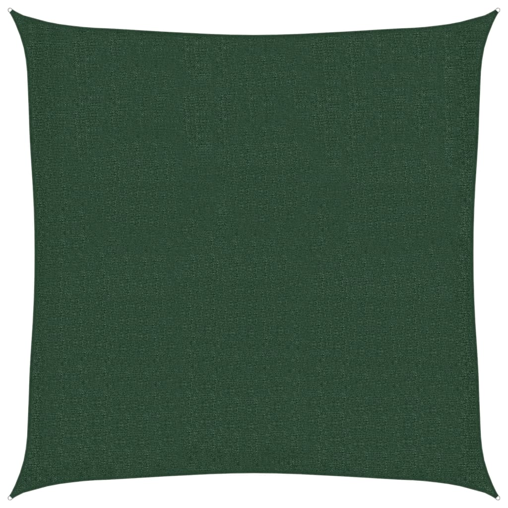 Jedro za zaštitu od sunca 160 g/m² tamnozeleno 2,5 x 2,5 m HDPE