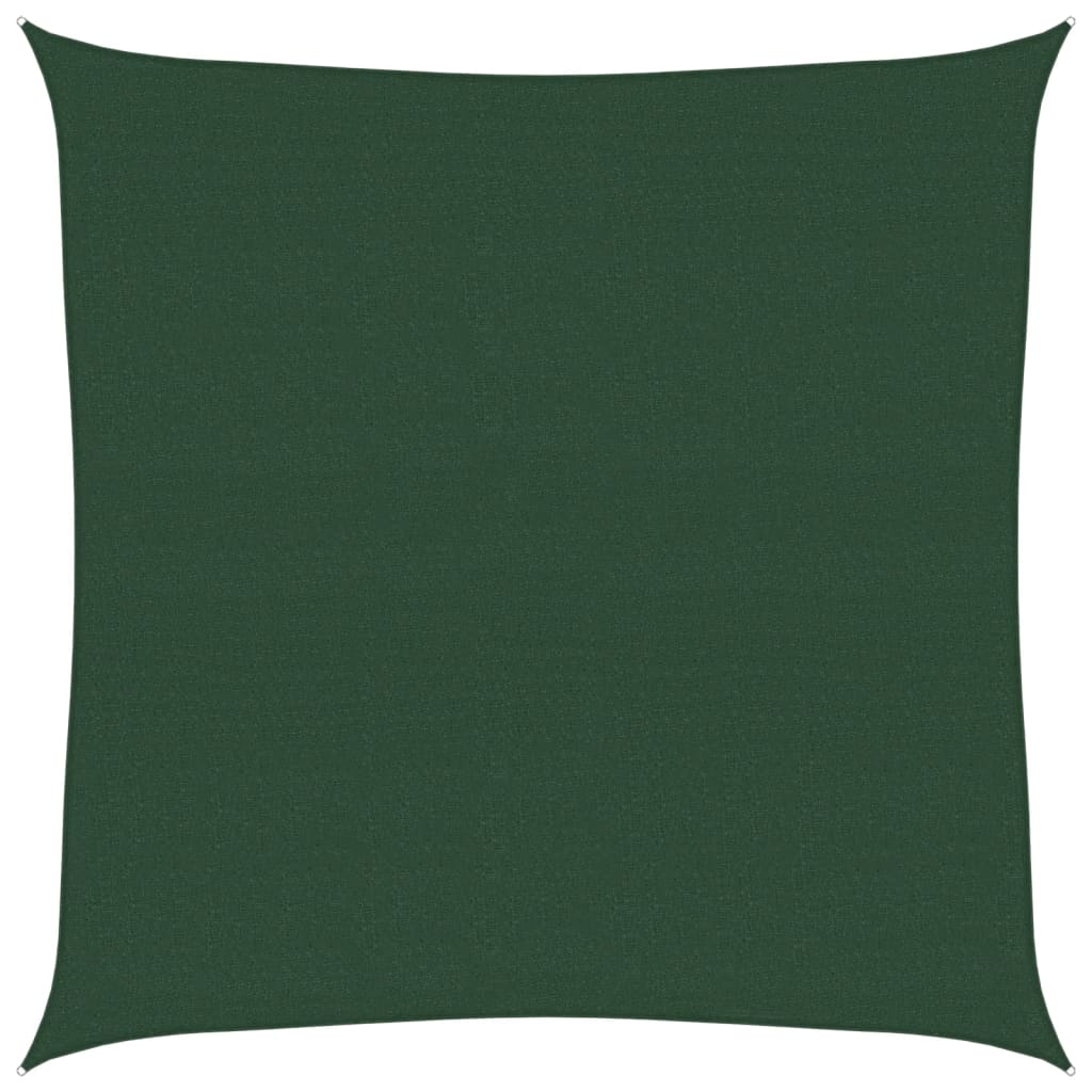 Jedro za zaštitu od sunca 160 g/m² tamnozeleno 4,5 x 4,5 m HDPE