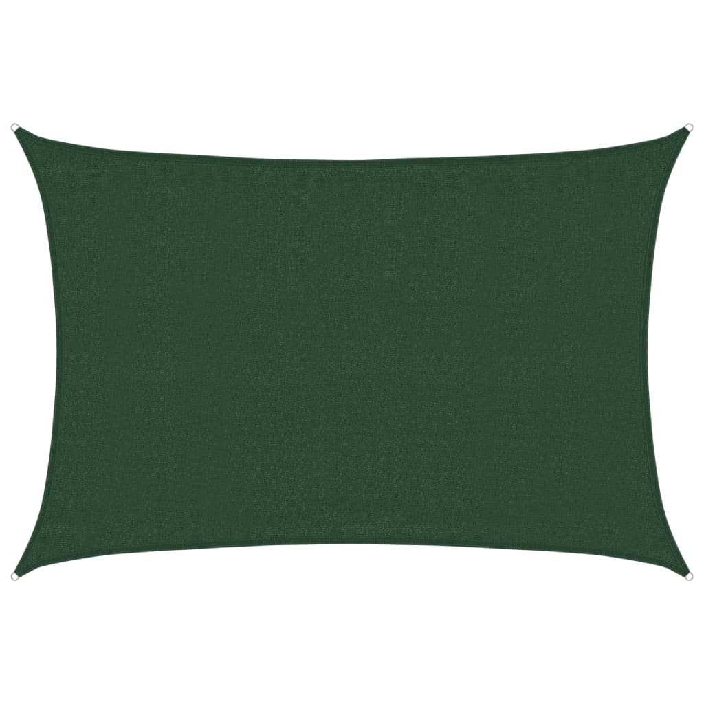Jedro za zaštitu od sunca 160 g/m² tamnozeleno 3,5 x 4,5 m HDPE