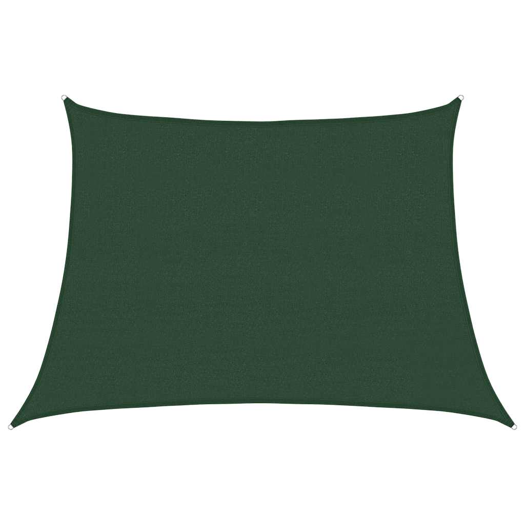 Jedro za zaštitu od sunca 160 g/m² Trapezoidno tamnozeleno 4/5x3 m HDPE