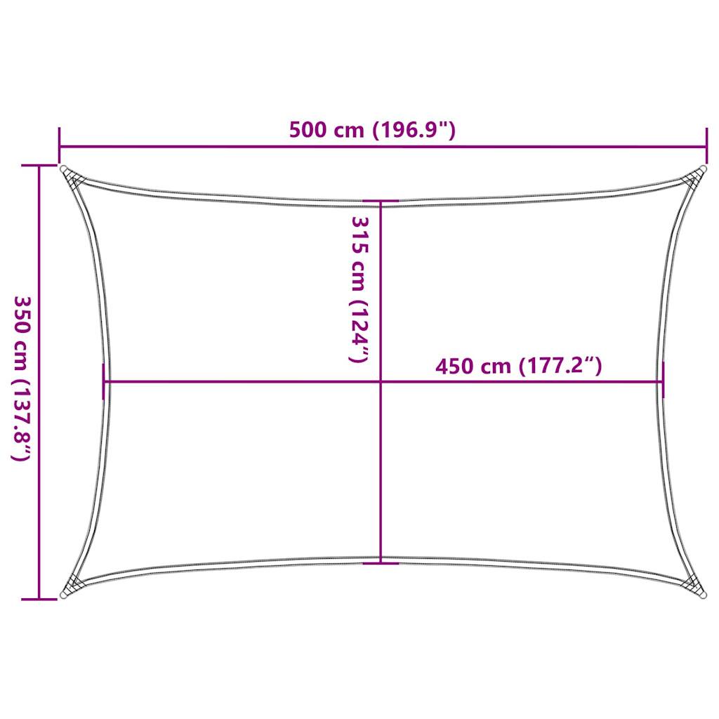Jedro za zaštitu od sunca 160 g/m² terakota plavo 3,5 x 5m HDPE