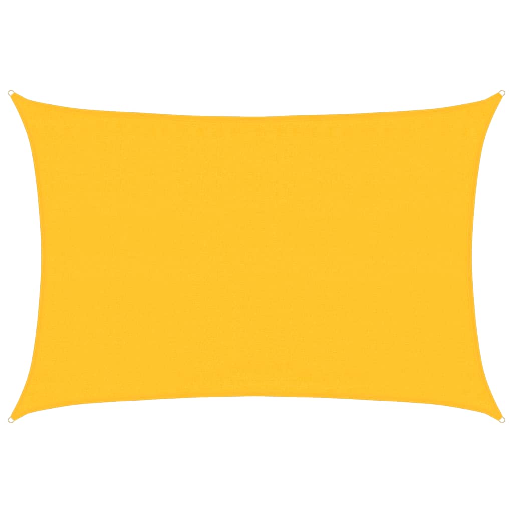 Jedro za zaštitu sunca 160 g/m² pravokutno žuto 3,5x4,5 m HDPE