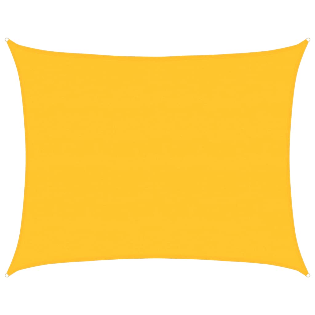 Jedro za zaštitu od sunca 160 g/m² pravokutno žuto 6x8 m HDPE