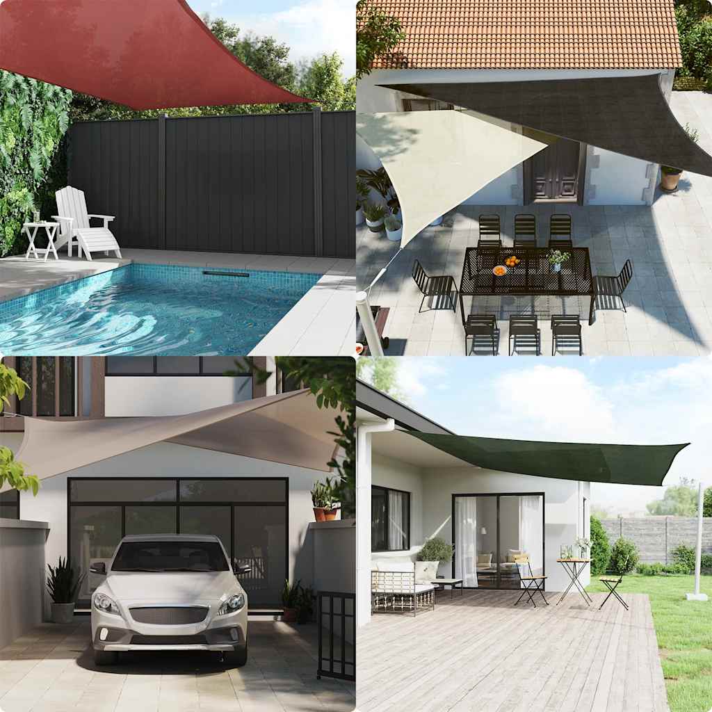 Jedro za zaštitu od sunca 160 g/m² crveno 2,5 x 4,5 m HDPE
