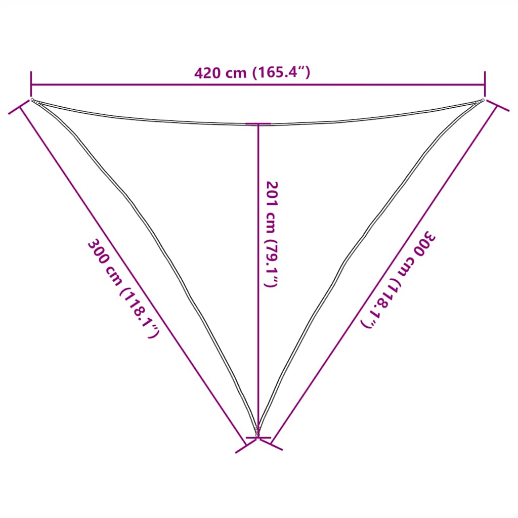Jedro za zaštitu od sunca 160 g/m² narančasto 3x3x4,2 m HDPE