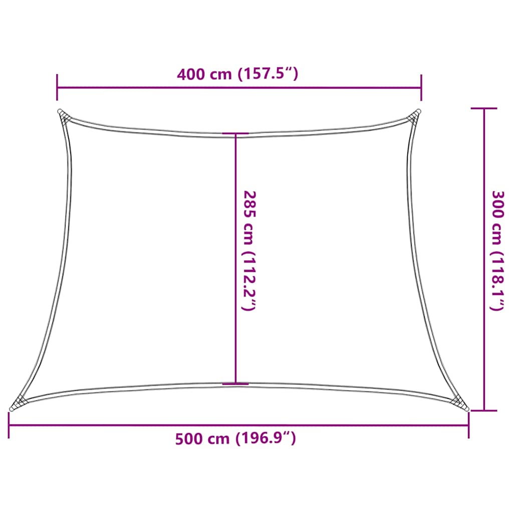 Jedro za zaštitu od sunca 160 g/m² Trapezoidno narančasto 4/5x3 m HDPE