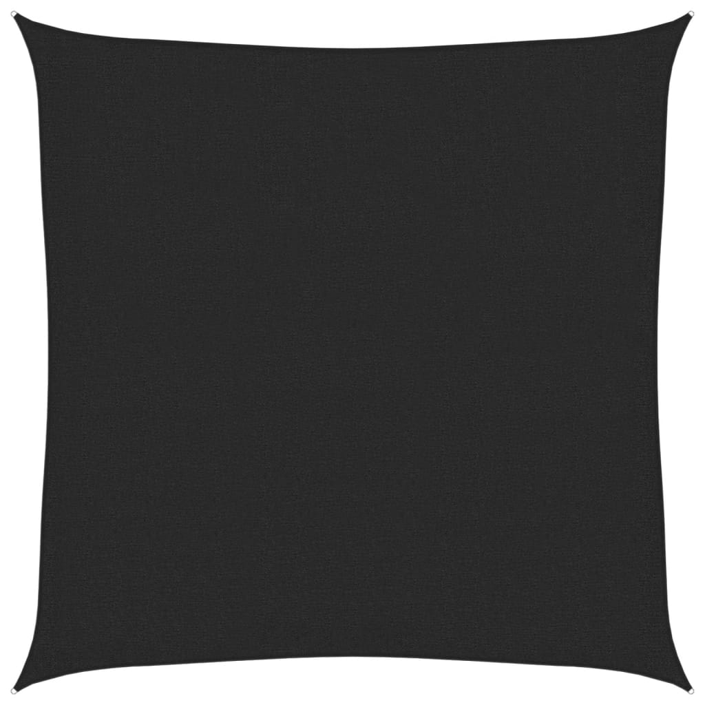 Jedro za zaštitu od sunca 160 g/m² crno 2,5 x 2,5 m HDPE