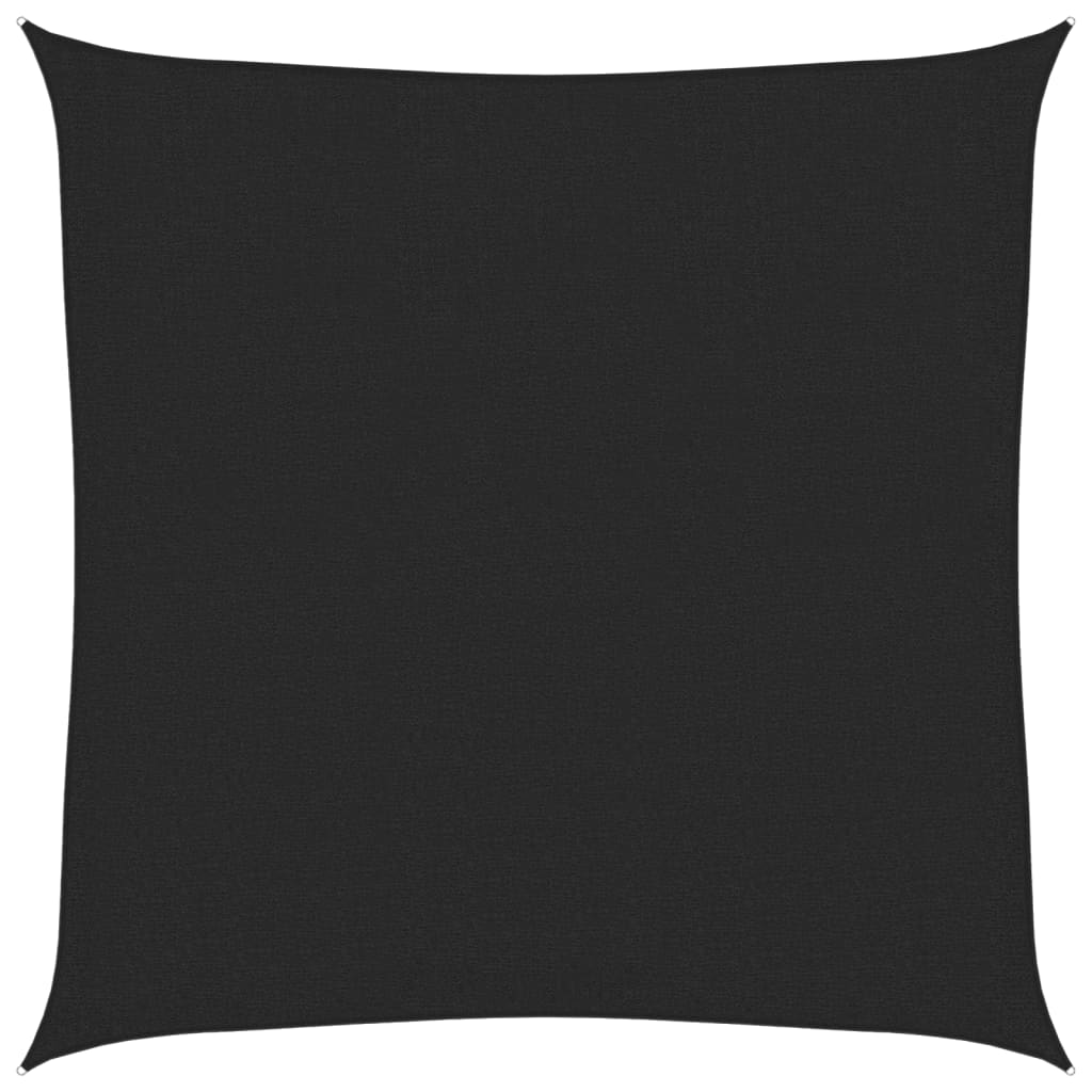 Jedro za zaštitu od sunca 160 g/m² crno 3 x 3 m HDPE