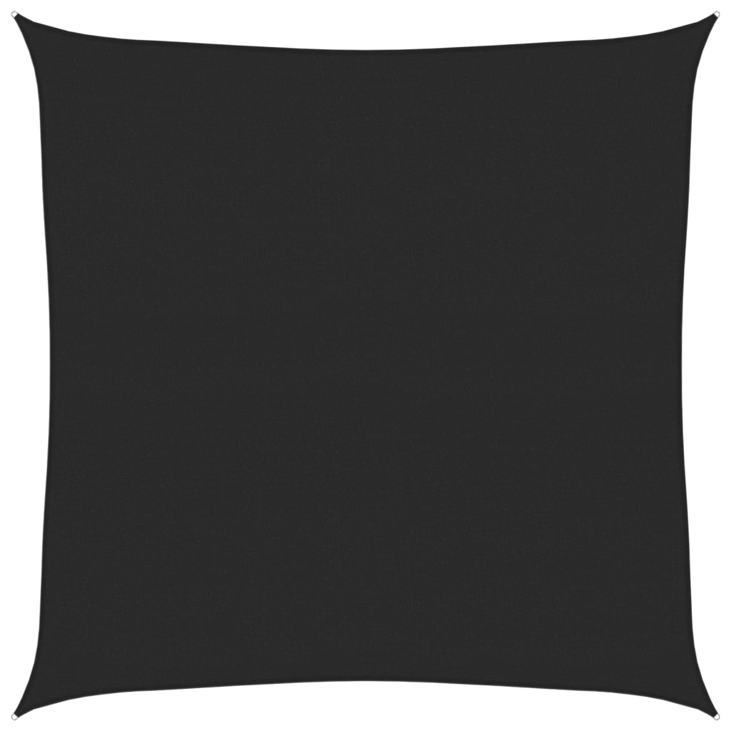 Jedro za zaštitu od sunca 160 g/m² crno 5 x 5 m HDPE