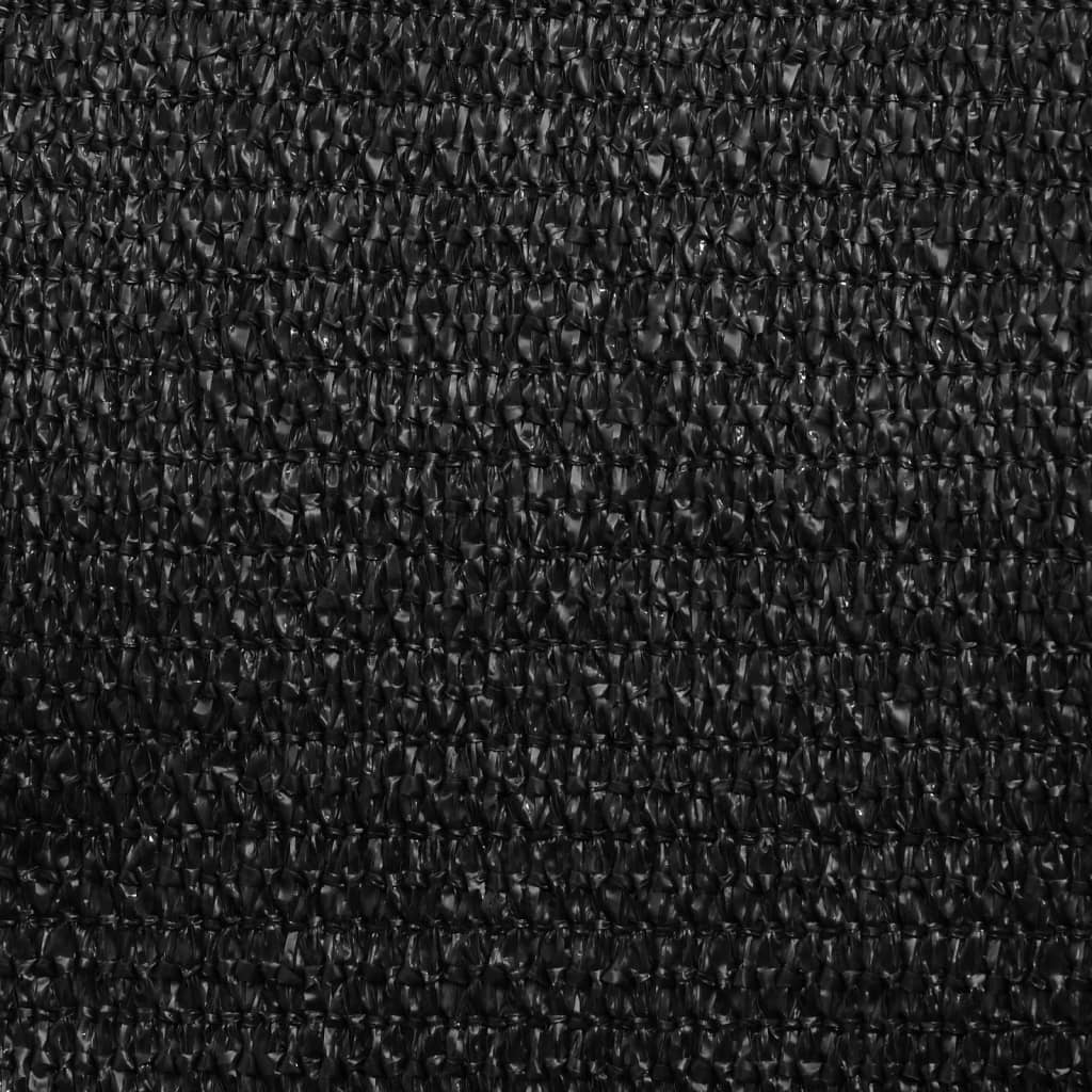 Jedro za zaštitu od sunca 160 g/m² crno 7 x 7 m HDPE