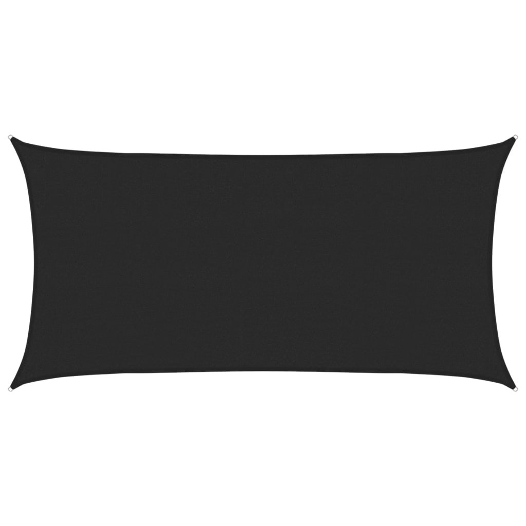 Jedro za zaštitu od sunca 160 g/m² crno 2 x 3,5 m HDPE