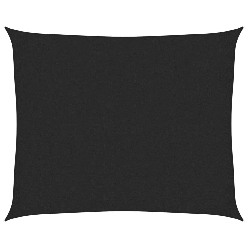 Jedro za zaštitu od sunca 160 g/m² crno 2,5 x 3 m HDPE