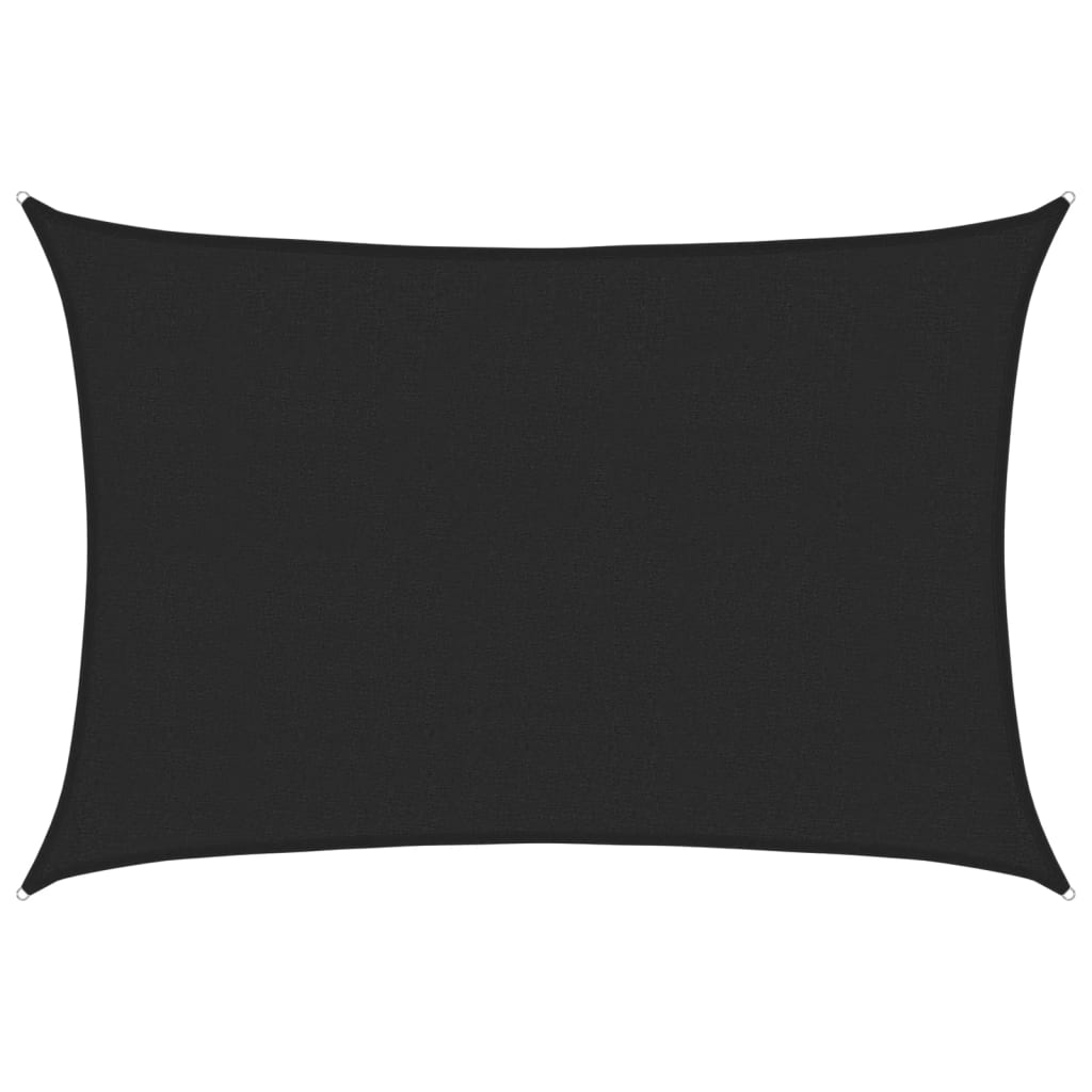 Jedro za zaštitu od sunca 160 g/m² crno 2,5 x 3,5 m HDPE