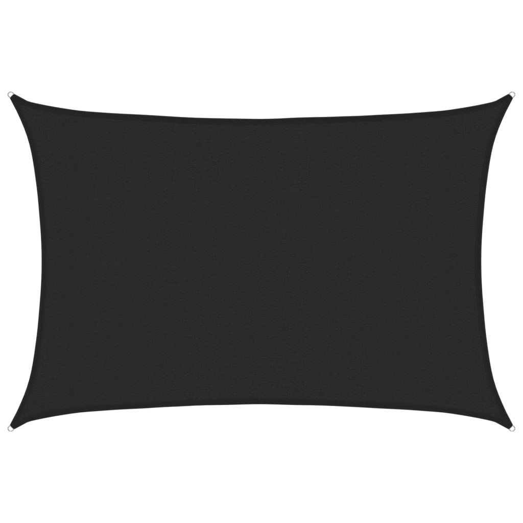 Jedro za zaštitu od sunca 160 g/m² crno 3 x 4,5 m HDPE