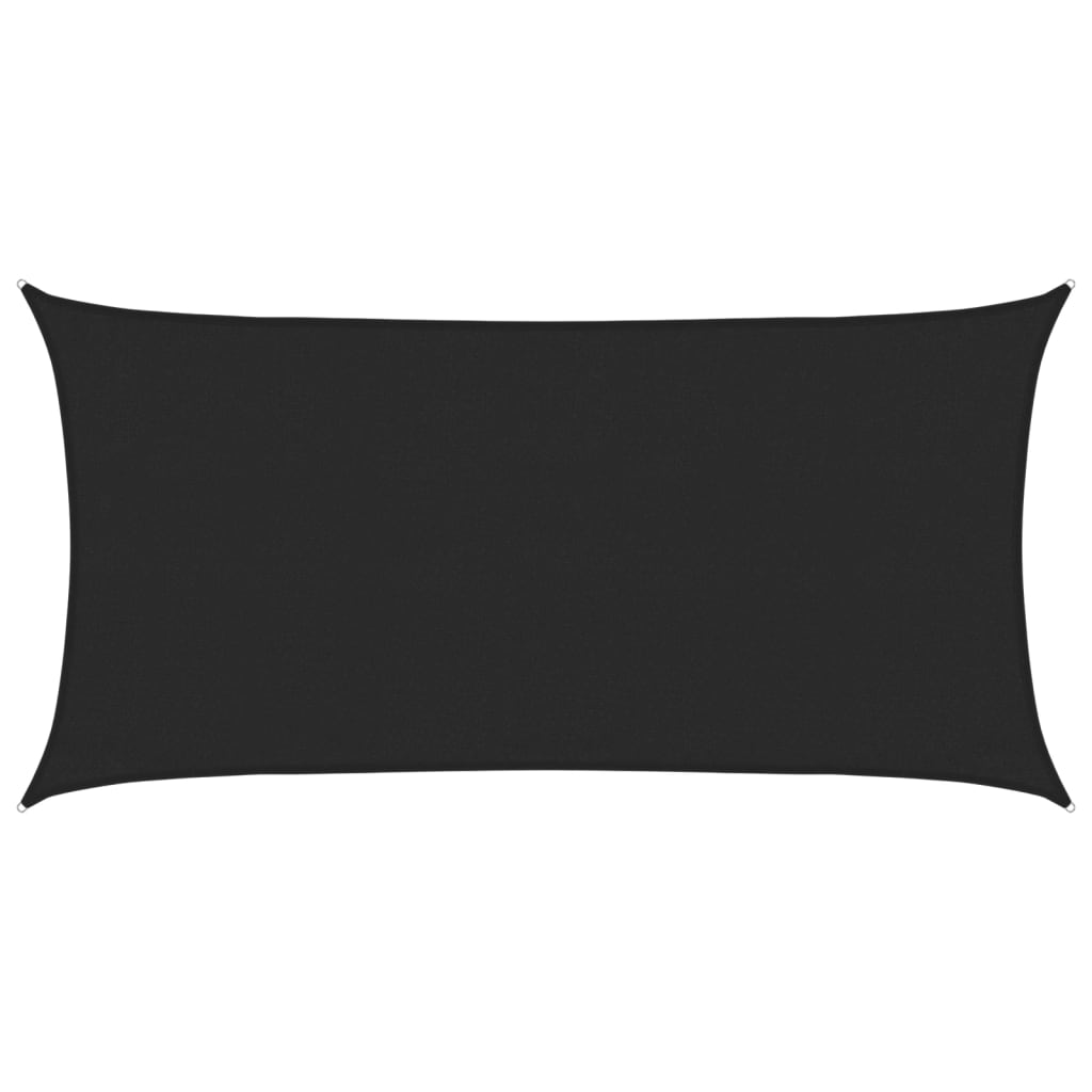 Jedro za zaštitu od sunca 160 g/m² crno 3 x 6 m HDPE