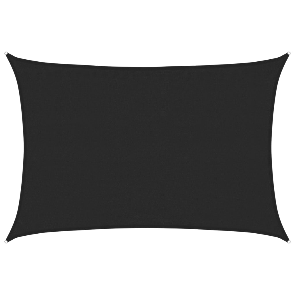 Jedro za zaštitu od sunca 160 g/m² crno 3,5 x 4,5 m HDPE