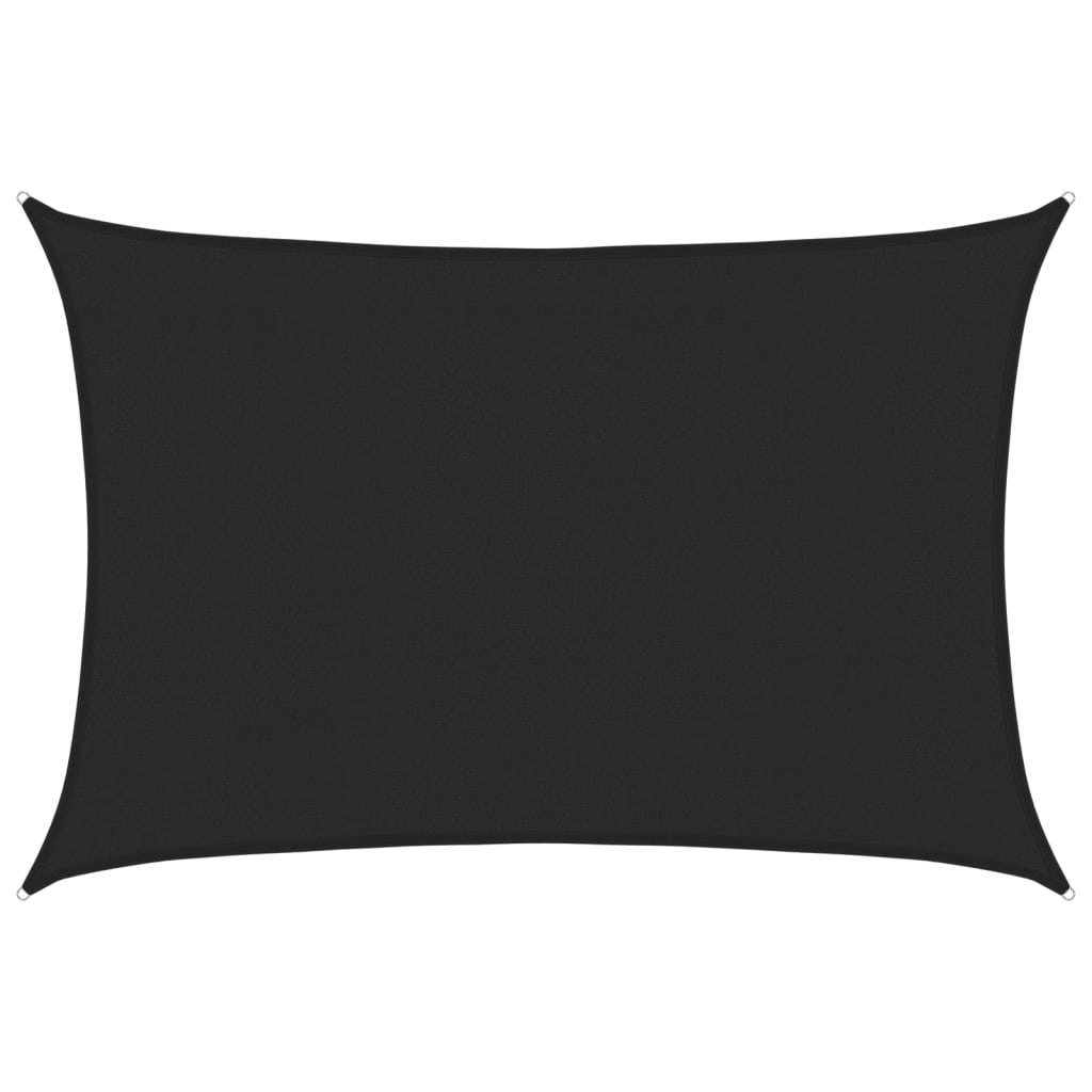 Jedro za zaštitu od sunca 160 g/m² crno 4 x 5 m HDPE