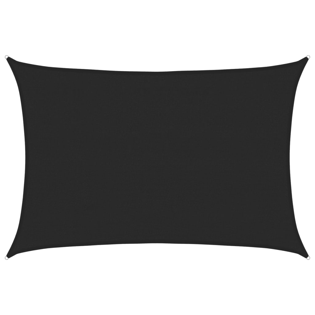 Jedro za zaštitu od sunca 160 g/m² crno 4 x 6 m HDPE