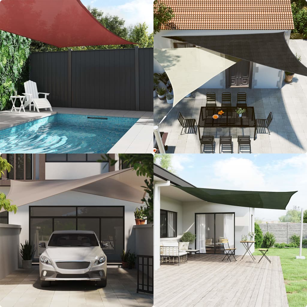 Jedro za zaštitu od sunca 160 g/m² crno 6 x 7 m HDPE