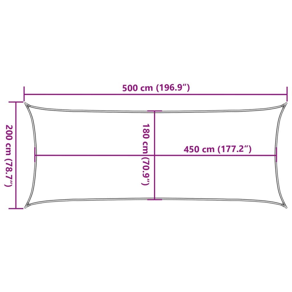 Jedro za zaštitu od sunca 160 g/m² smeđe 2 x 5 m HDPE
