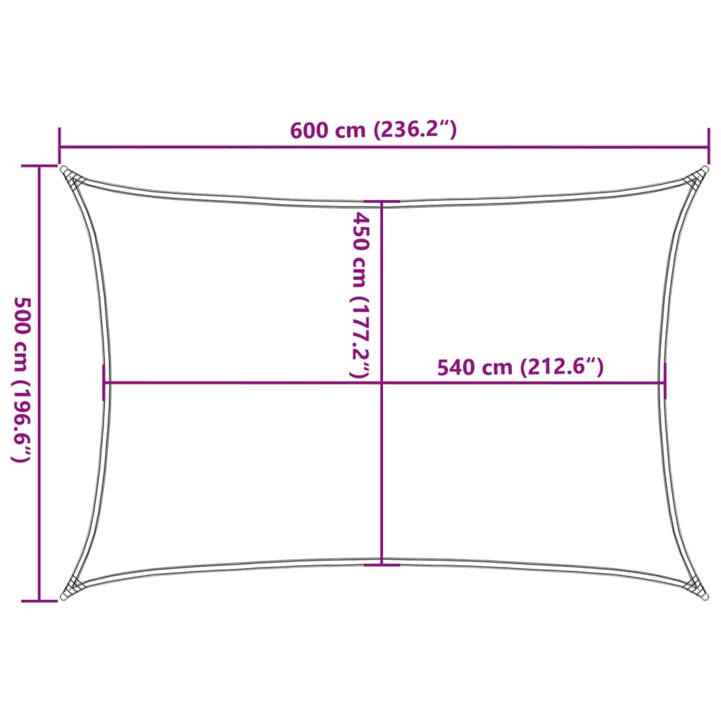 Jedro za zaštitu od sunca 160 g/m² smeđe 5 x 6 m HDPE