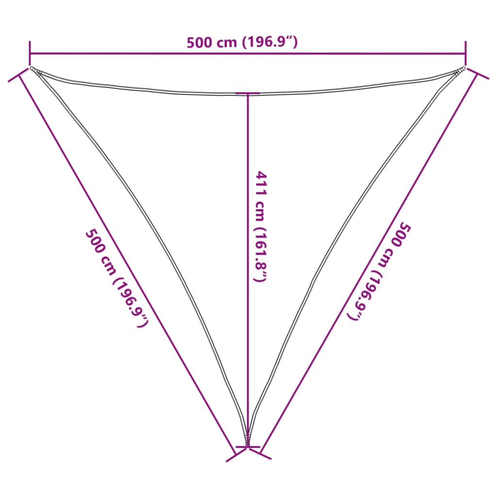 Jedro za zaštitu od sunca 160 g/m² smeđe 5 x 5 x 5 m HDPE