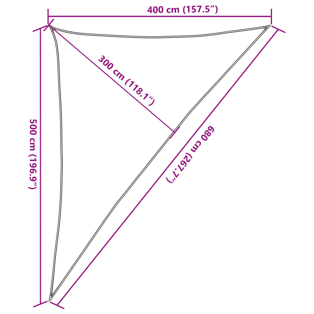 Jedro za zaštitu od sunca 160 g/m² smeđe 4 x 5 x 6,8 m HDPE