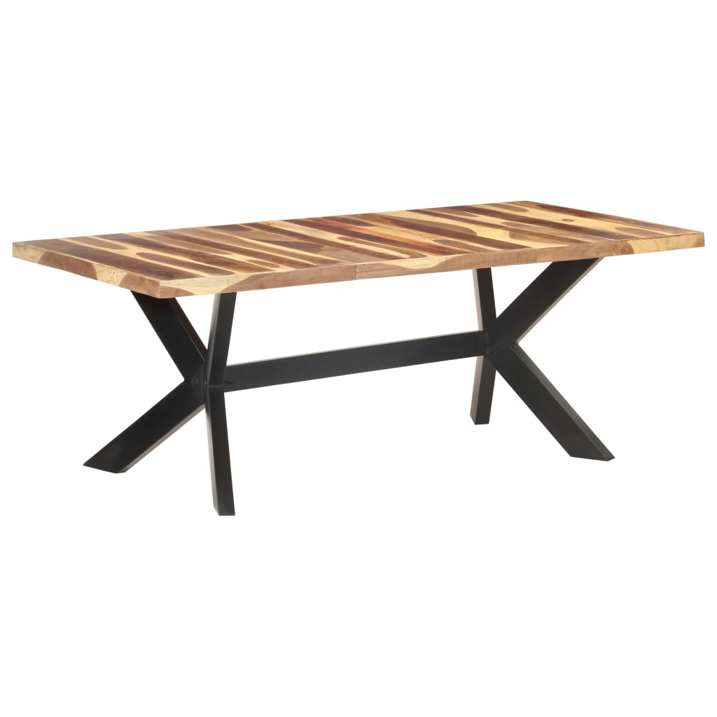 Blagovaonski stol 200 x 100 x 75 cm od masivnog drva s premazom