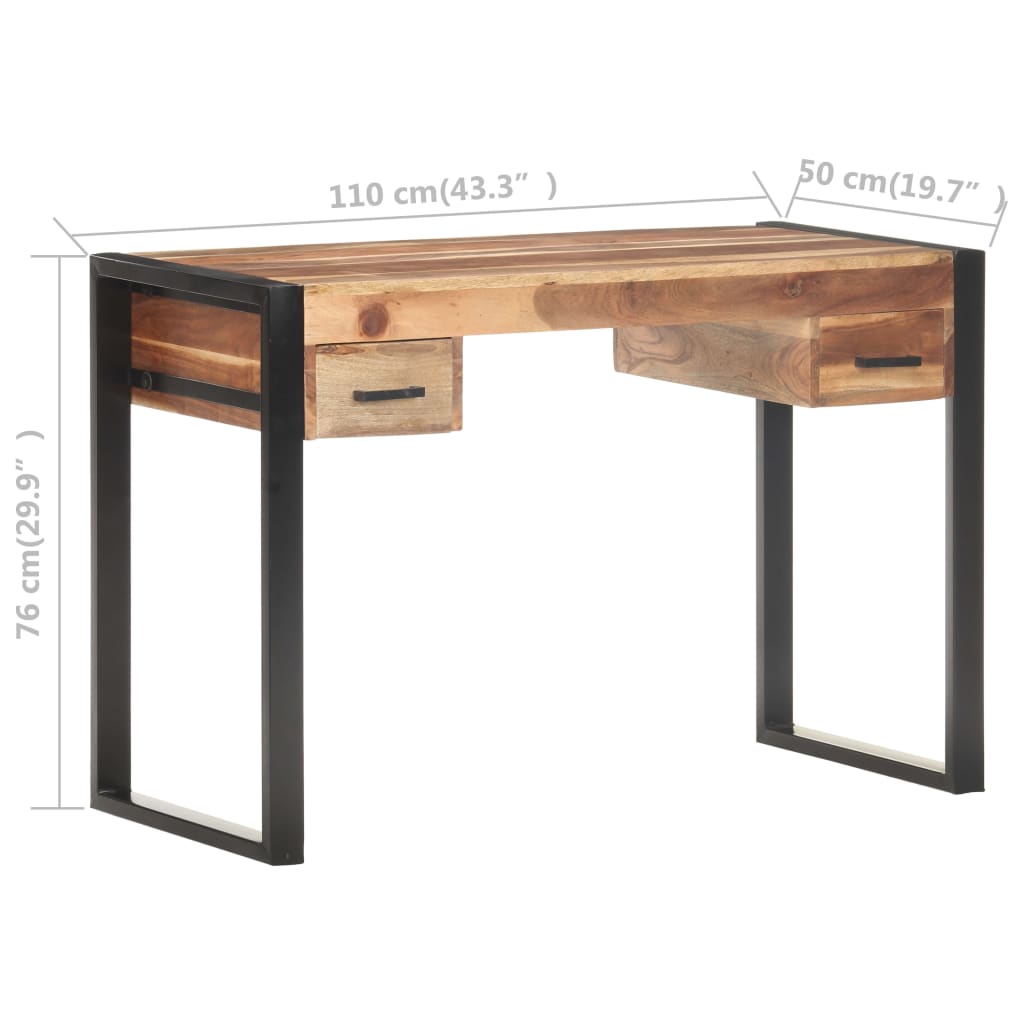 Radni stol 110 x 50 x 76 cm od masivnog drva