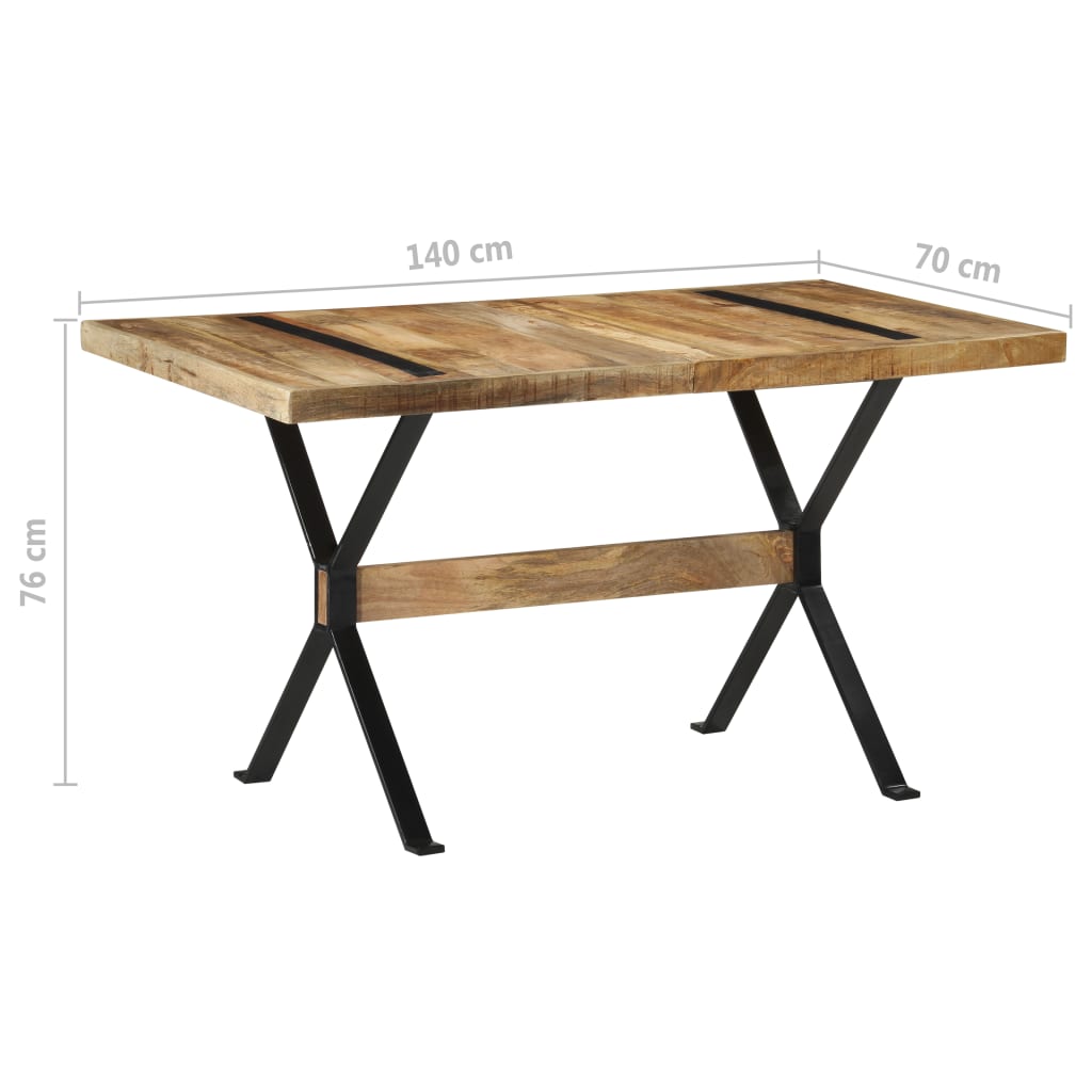 Blagovaonski stol 140 x 70 x 76 cm od grubog drva manga