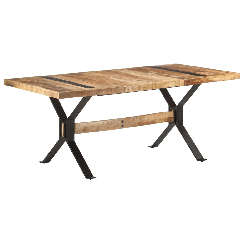 Blagovaonski stol 180 x 90 x 76 cm od grubog drva manga