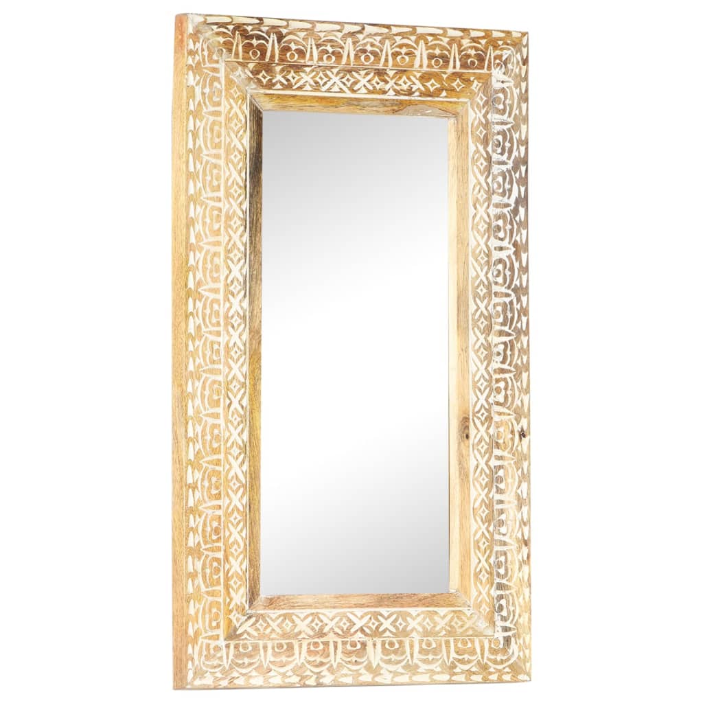 Ručno izrezbareno ogledalo 80 x 50 x 2,6 cm masivno drvo manga